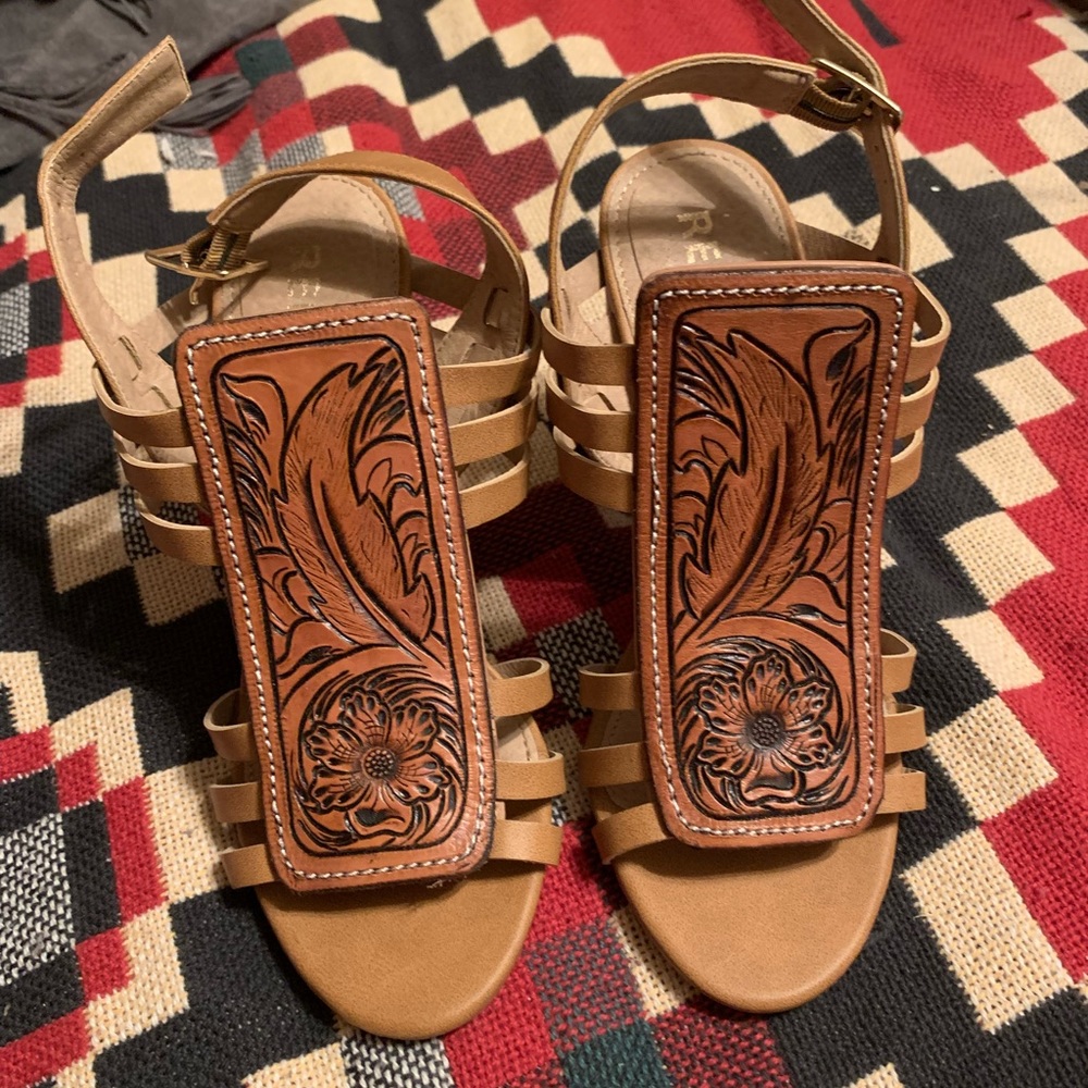 Handtooled Report Heels